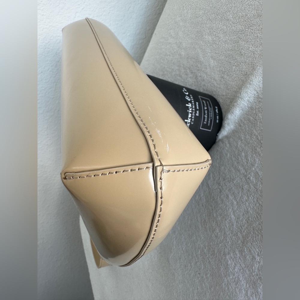 BY FAR Amber Kraft Beige Nude Semi-patent Leather Shoulder‎ Bag Purse NWOT - Picture 17 of 17